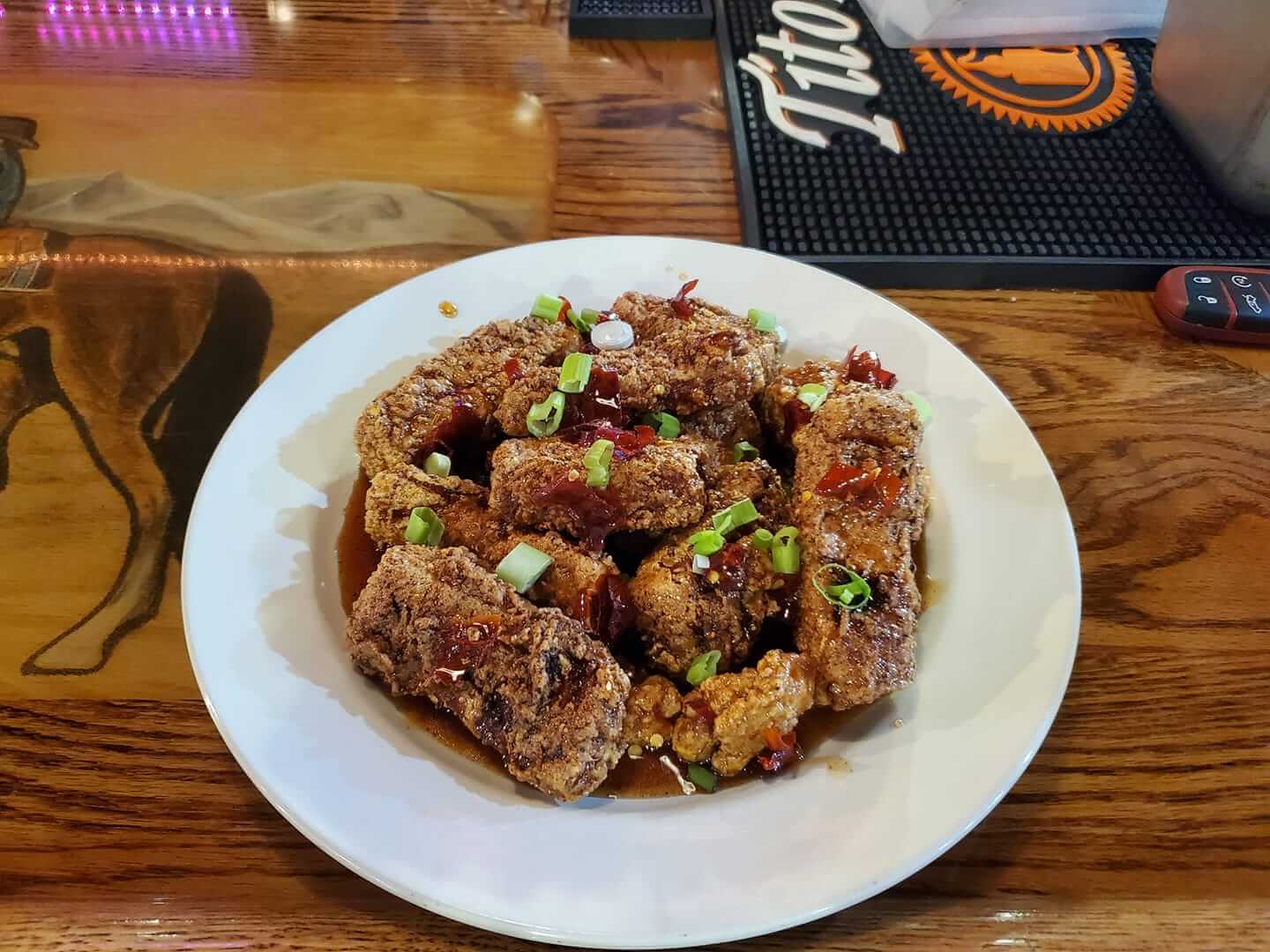 Spicy Salmon bites at Chapz Roadhouse