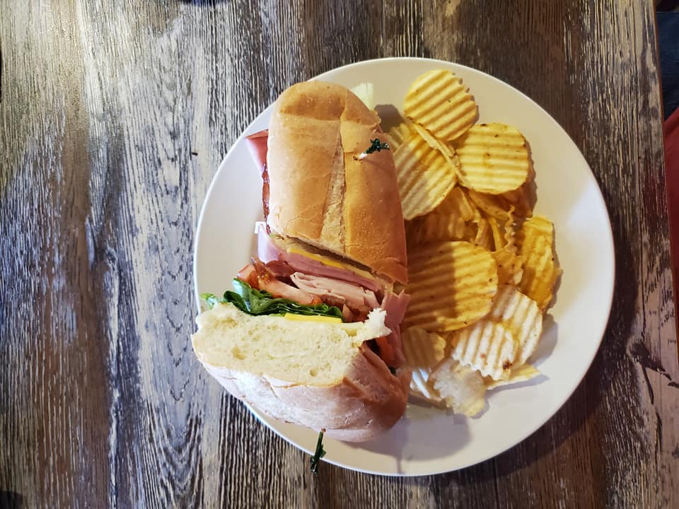 Sandwhich & Chips at Chapz Roadhouse